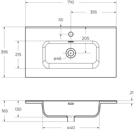 Керамическая раковина BelBagno BB700/390ETL 
