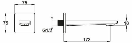 Излив для смесителя BelBagno Carin CAR-BC-CRM Хром 