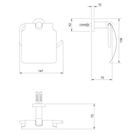 Держатель туалетной бумаги Omnires Modern Project MP60520CR хром 