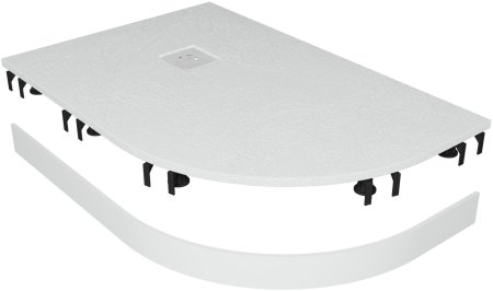 Душевой поддон асимметричный RGW ST/AL-W Белый (Комплект) 900x1200 