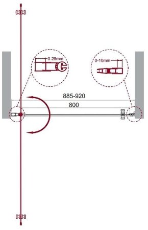 Душевая дверь BelBagno Etna 90 ETNA-B-1-90-C-Cr-90 профиль Хром стекло прозрачное 