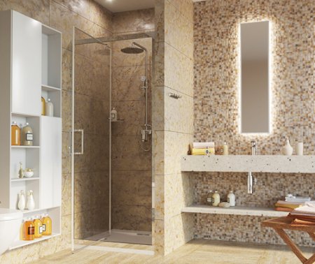 Душевая дверь в нишу WasserKRAFT Salm 27I04 90 см 