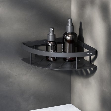 Полка корзина AM.PM Sense L A7454122 угловая Черная матовая 