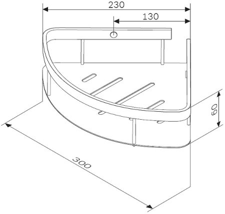Полка корзина AM.PM Sense L A7454122 угловая Черная матовая 