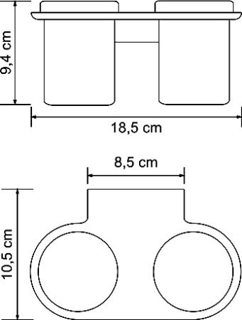 Стакан WasserKRAFT Kammel K-8328D двойной 
