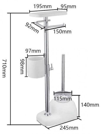Напольная стойка Gappo G902 Хром Белый 