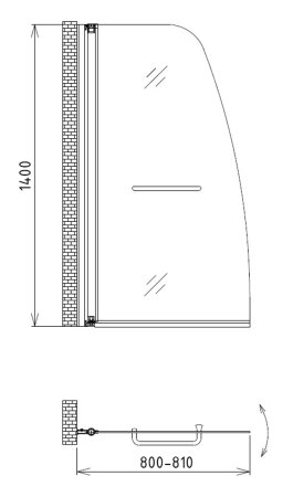 Шторка на ванну Gemy New Rockcoco S03200 
