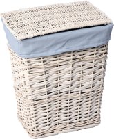 Корзина для белья WasserKRAFT Lippe WB-450-M белая, средняя
