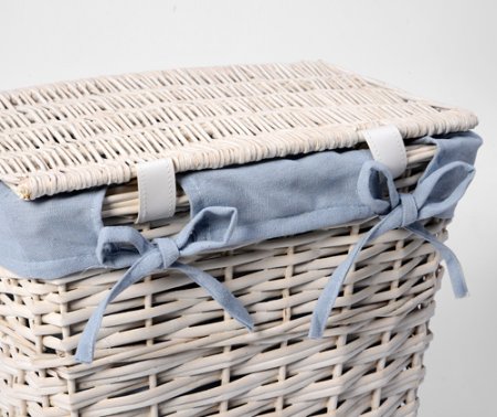 Корзина для белья WasserKRAFT Lippe WB-450-M белая, средняя 