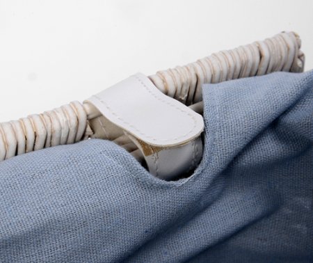 Корзина для белья WasserKRAFT Lippe WB-450-M белая, средняя 