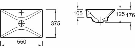 Раковина-чаша Jacob Delafon Reve 55 4819-0 Белая 