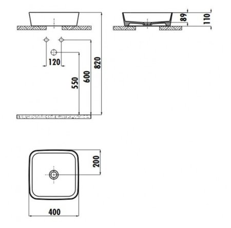 Раковина-чаша Creavit Loop 40 LP040-00CB00E-0000 Белая 