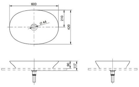 Раковина-чаша Toto Neorest 60 L4706E#XW Белая 