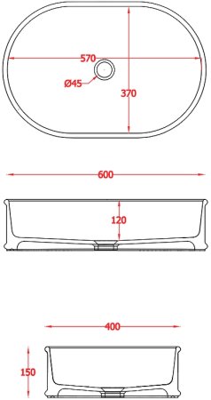 Раковина-чаша Artceram Atelier 60 ATL002 40 00 Tortora 