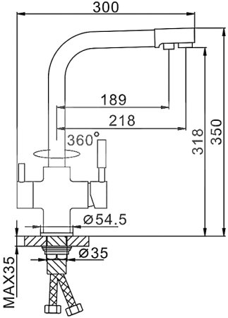 Смеситель для кухни Frap H52 F4352-24 Молочный 
