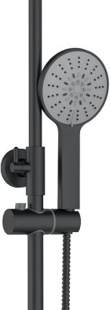 Душевая система WellWant by Agger Nero WWDS0W4428125B с термостатом Черная 
