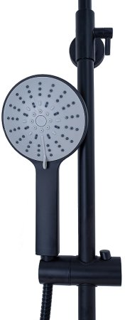 Душевая система WellWant by Agger Nero WWDS0W4428125B с термостатом Черная 
