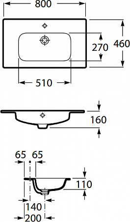 Раковина Roca Victoria 32799C000 80 см 