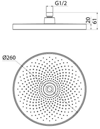 Верхний душ Iddis SpaHome SPA26BPi64 Черный 