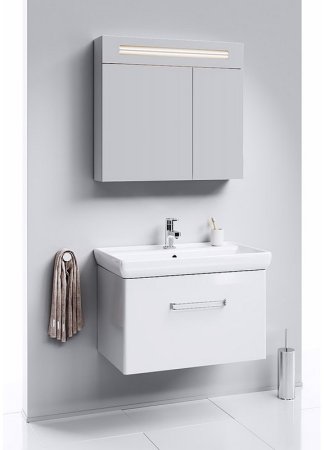 Зеркальный шкаф Aqwella Нео 80 Neo.04.08 с подсветкой Белый 