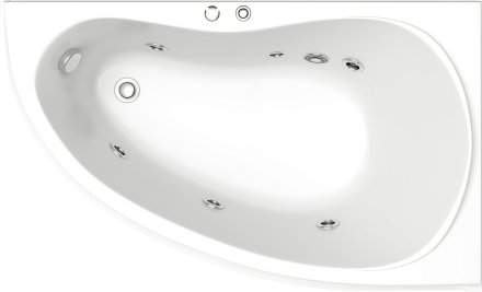 Акриловая ванна Bas Алегра 150x90 см R с гидромассажем 