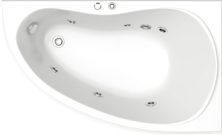 Акриловая ванна Bas Алегра 150x90 см R с гидромассажем 