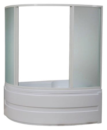 Шторка на ванну Bas Сагра 4 ств., стекло 