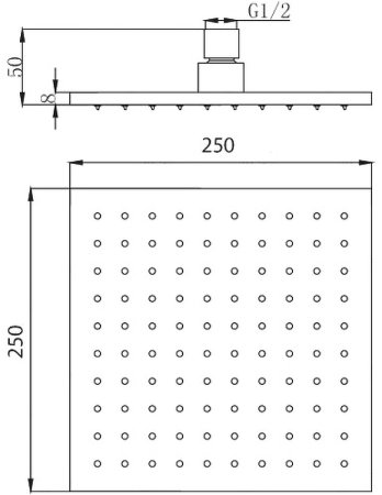 Верхний душ Migliore Palermo 29655 Золото 