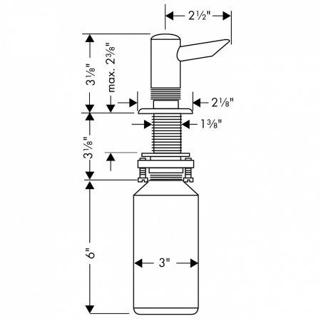 Дозатор Hansgrohe 40418000 для жидкого мыла, хром 