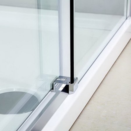 Душевой уголок Black&White Stellar Wind S201 90х90 2019090 профиль Серебристый хром стекло прозрачное 