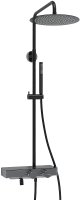 Душевая система WasserKRAFT A114.160.217.CB Thermo с термостатом Черная матовая