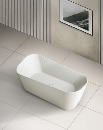 Ванна из искусственного камня ABBER Stein AS9609 белая матовая 