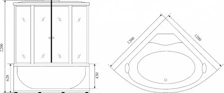 Душевой бокс Timo Standard T-1125 