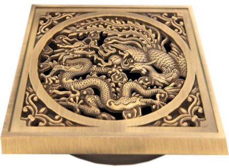 Решетка для трапа Bronze de Luxe Дракон 10x10 21986 Бронза 
