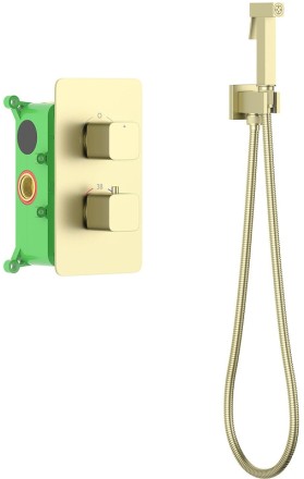Гигиенический душ со смесителем Timo Petruma 5089/17SM Золото матовое 