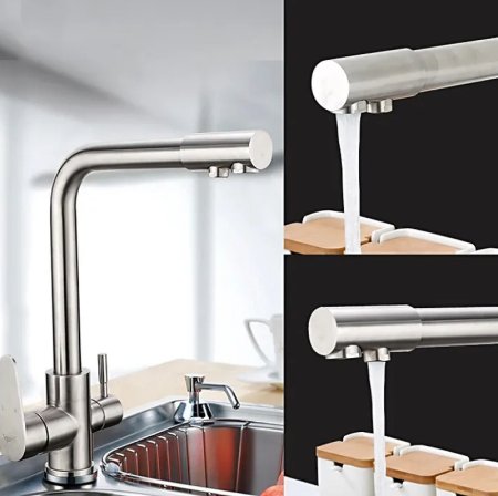 Смеситель для кухни Frap F4348 Сатин 