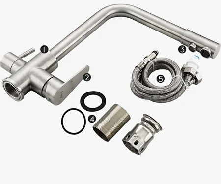 Смеситель для кухни Frap F4348 Сатин 