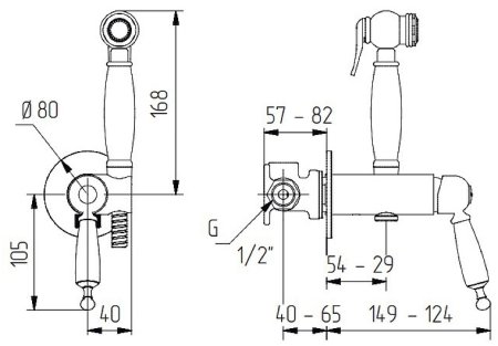 Гигиенический душ со смесителем Migliore Oxford 30531 Золото 