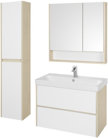 Тумба под раковину Aquaton Сканди 90 1A251901SDB20 подвесная Белый Дуб верона 
