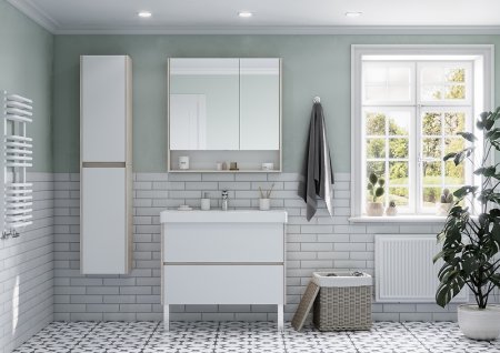 Тумба под раковину Aquaton Сканди 90 1A251901SDB20 подвесная Белый Дуб верона 