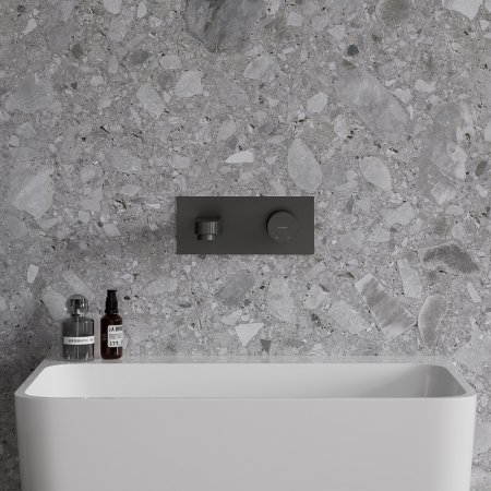 Смеситель Omnires Contour CT8015AT С ВНУТРЕННЕЙ ЧАСТЬЮ, для раковины, антрацит 