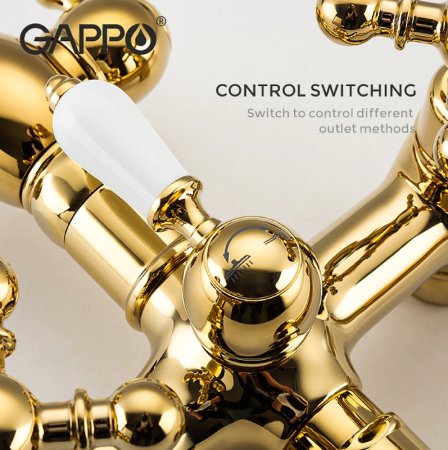 Душевая система Gappo G89-6 G2489-6 Золото 