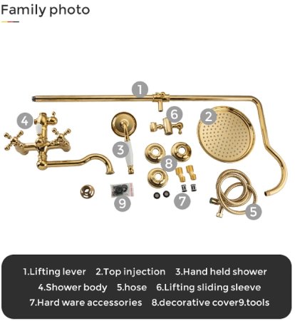 Душевая система Gappo G89-6 G2489-6 Золото 