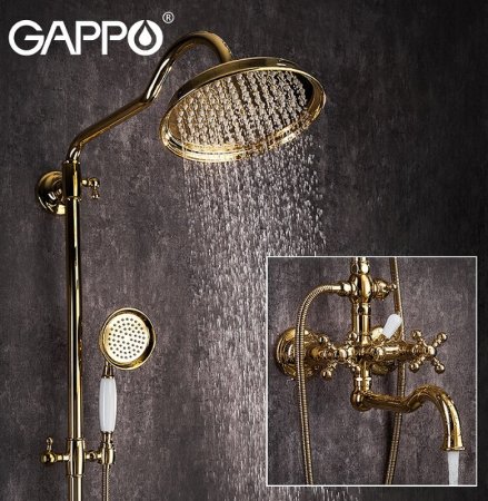 Душевая система Gappo G89-6 G2489-6 Золото 