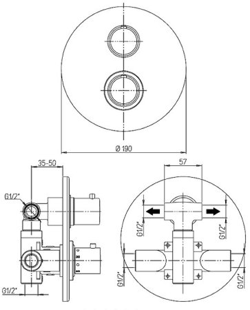 Смеситель для душа Paini Cox 78CR691TH Хром 