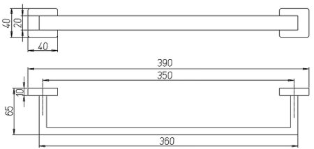 Полотенцедержатель Paini Dax-R 40 84CR001 Хром 