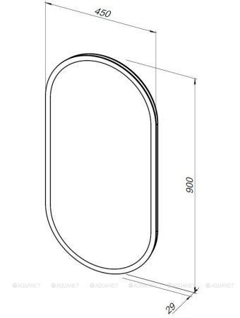 Зеркало Aquanet Монте 45 белый матовый 