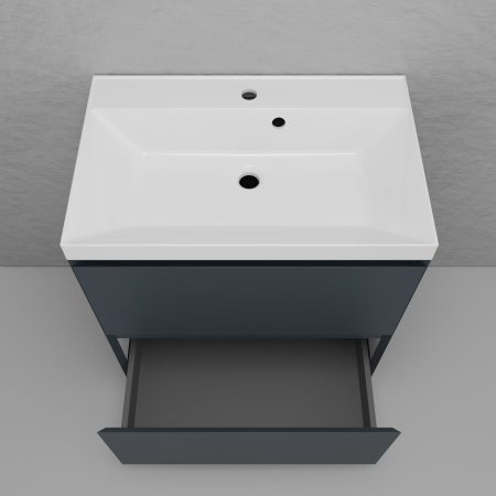 Тумба напольная Style Line "Манхэттен 70" ЭМАЛЬ под ASTI 70 2 ящика PLUS графит 