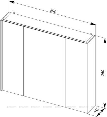 Зеркало-шкаф Aquanet Латина 90 белый 