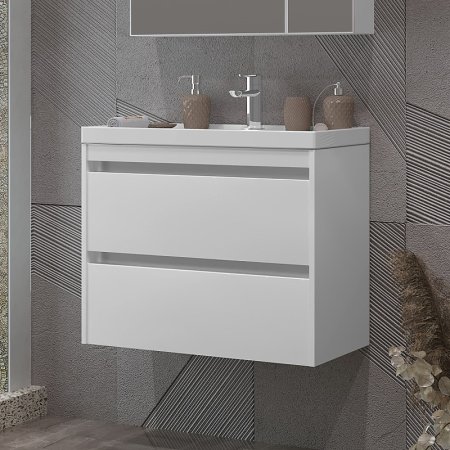 Тумба под раковину Opadiris Фреш 70 00-00003577 подвесная Белая глянцевая 